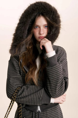 Composite Silver Fox Knit Jacket Set-Up