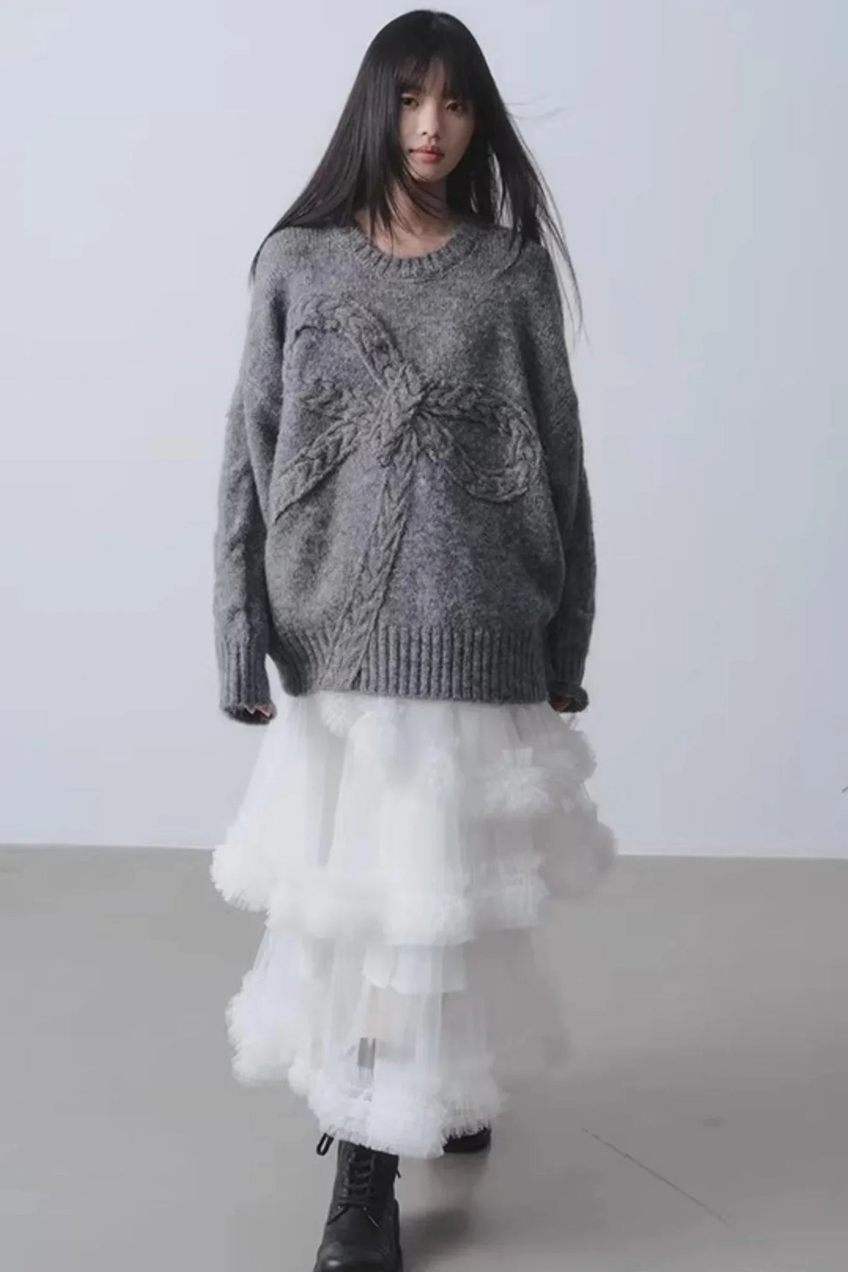 Confession Poem Mesh Skirt