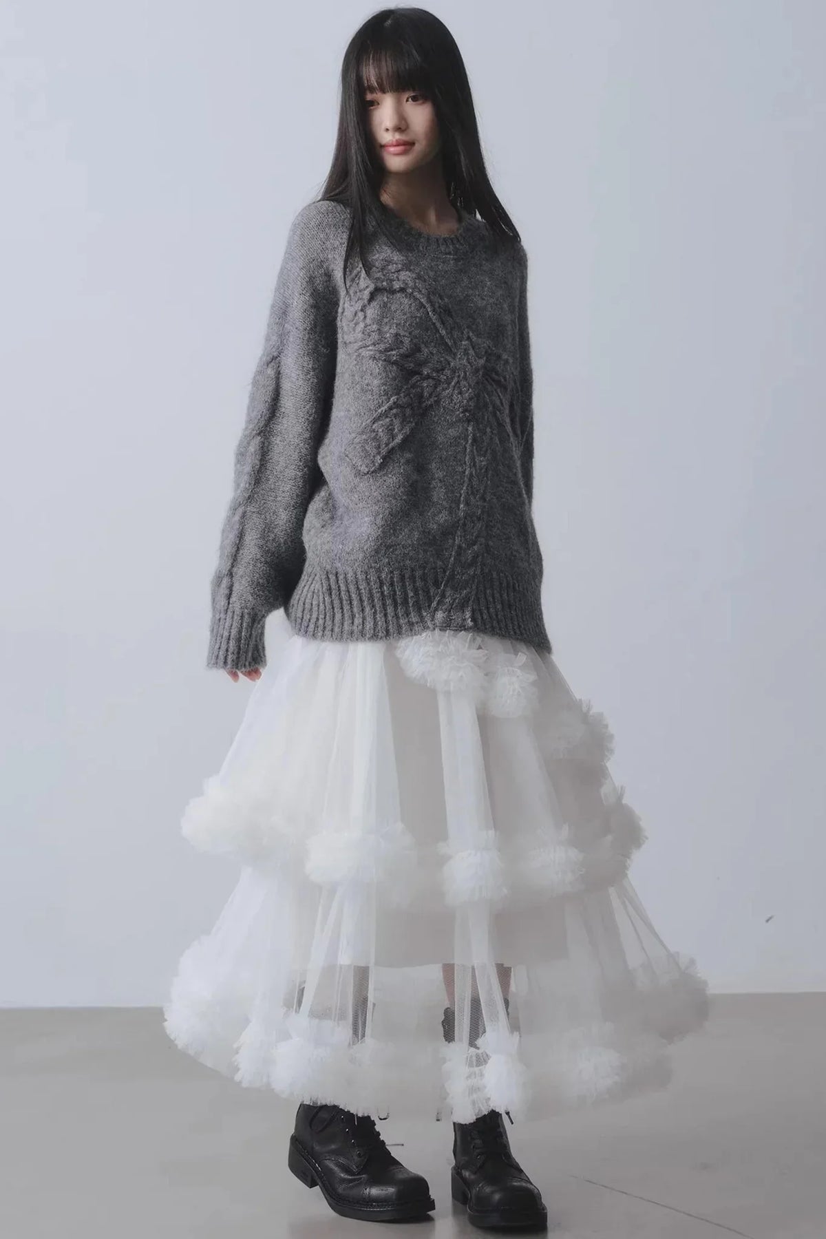 Confession Poem Mesh Skirt