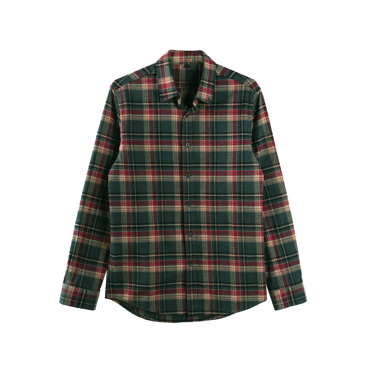 Contrast Check Long Sleeve Lapel Shirt