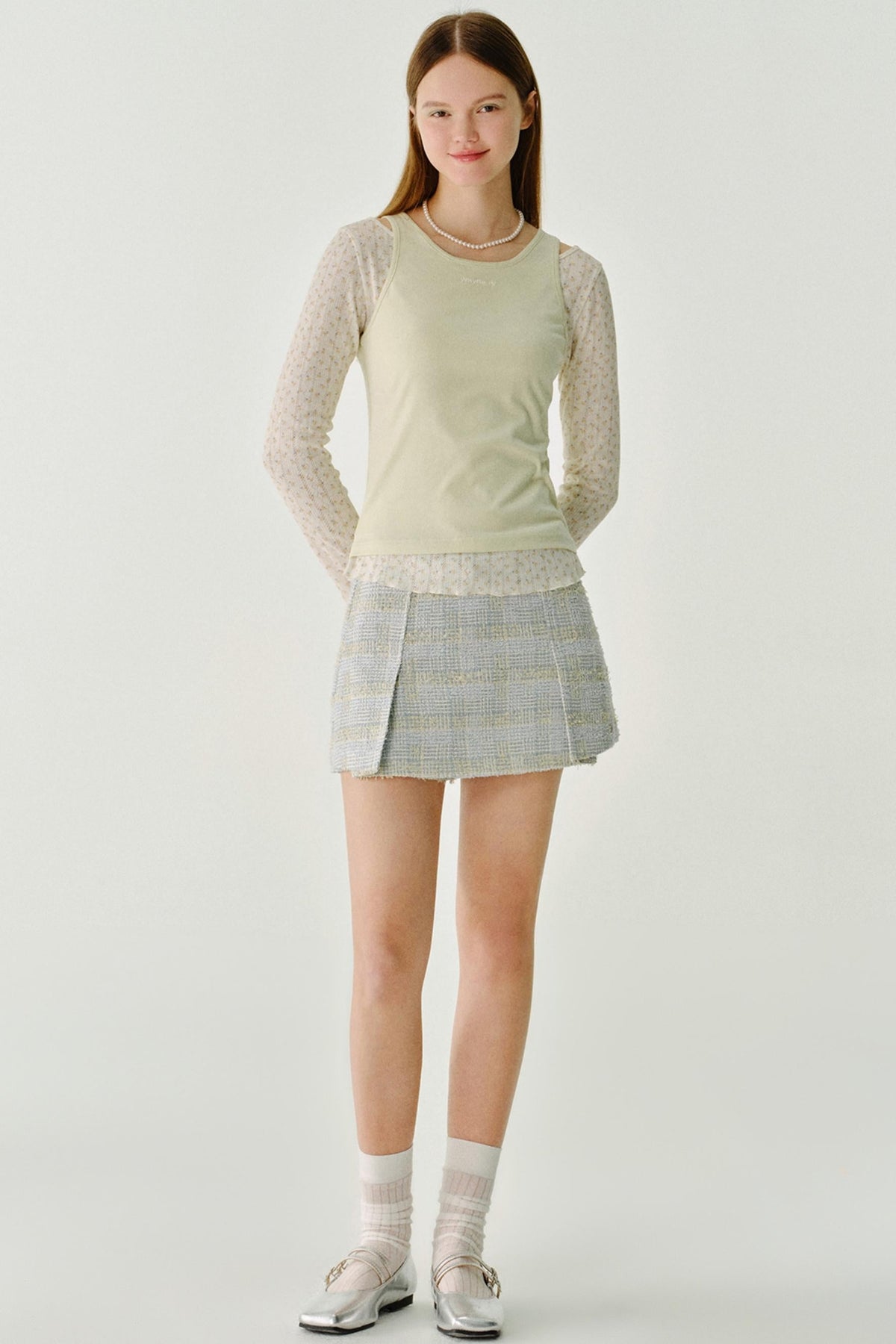Contrast Cinched Waist Top