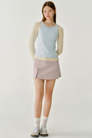 Contrast Cinched Waist Top