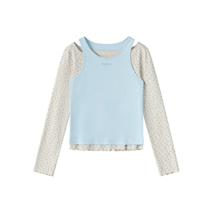 Contrast Cinched Waist Top