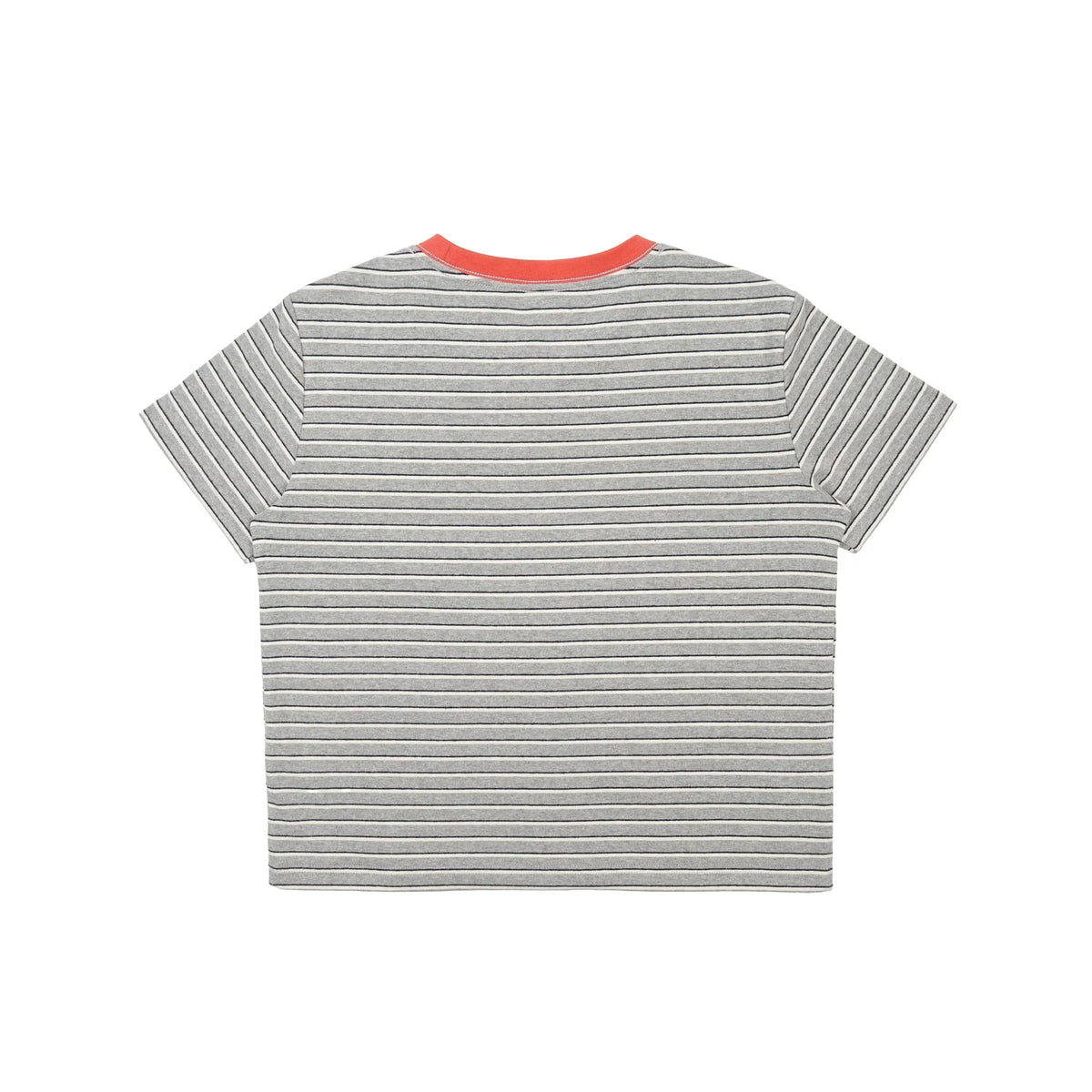 Contrast Double Collar Striped T-Shirt
