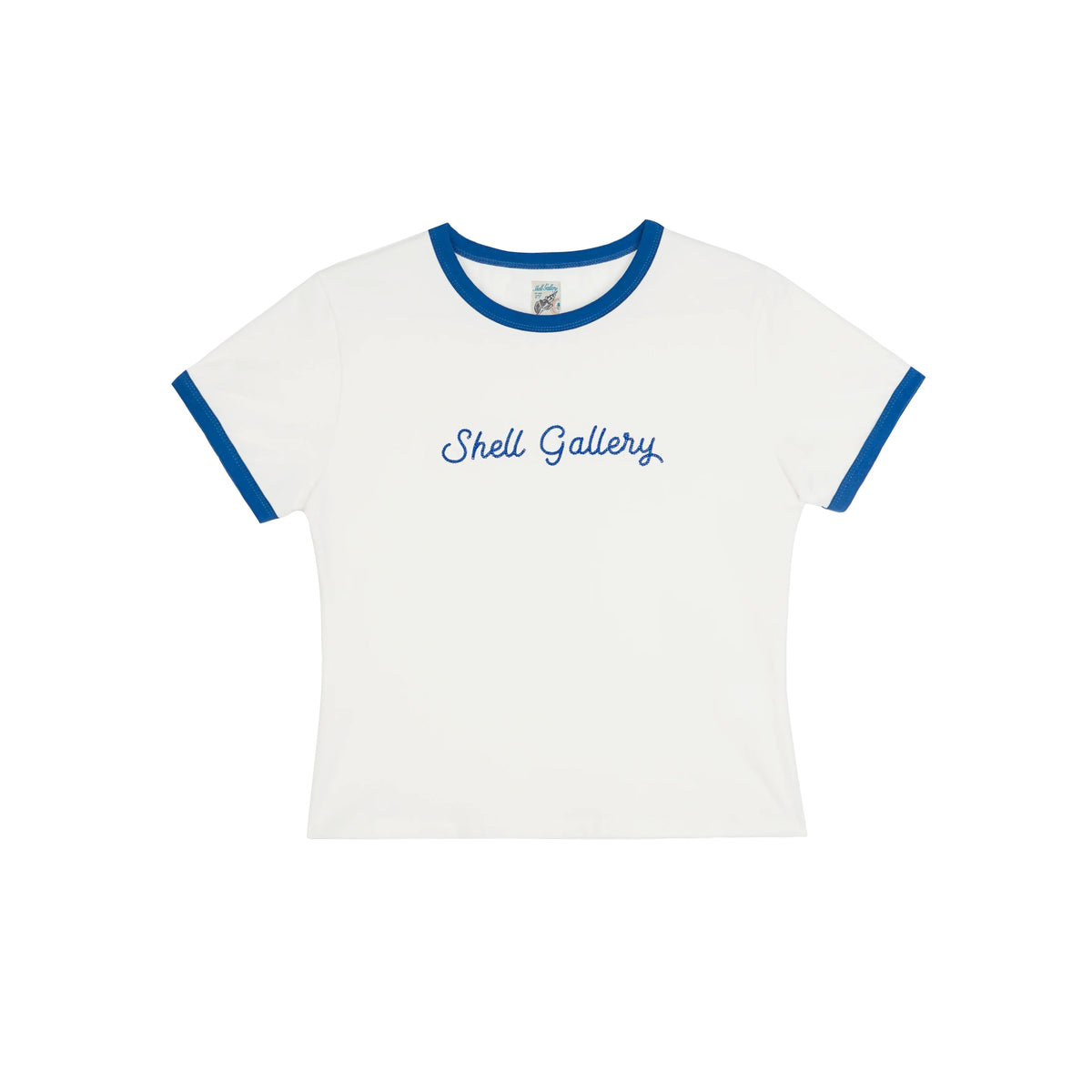 Contrast Embroidery Shoulder T-Shirt