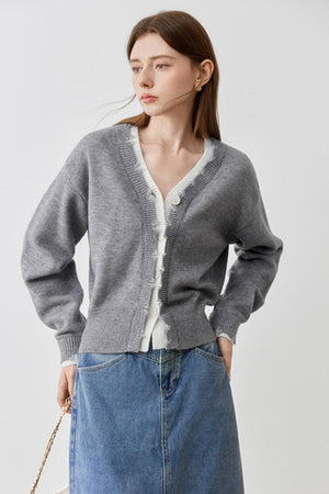 Contrast Knitted Sweater Top