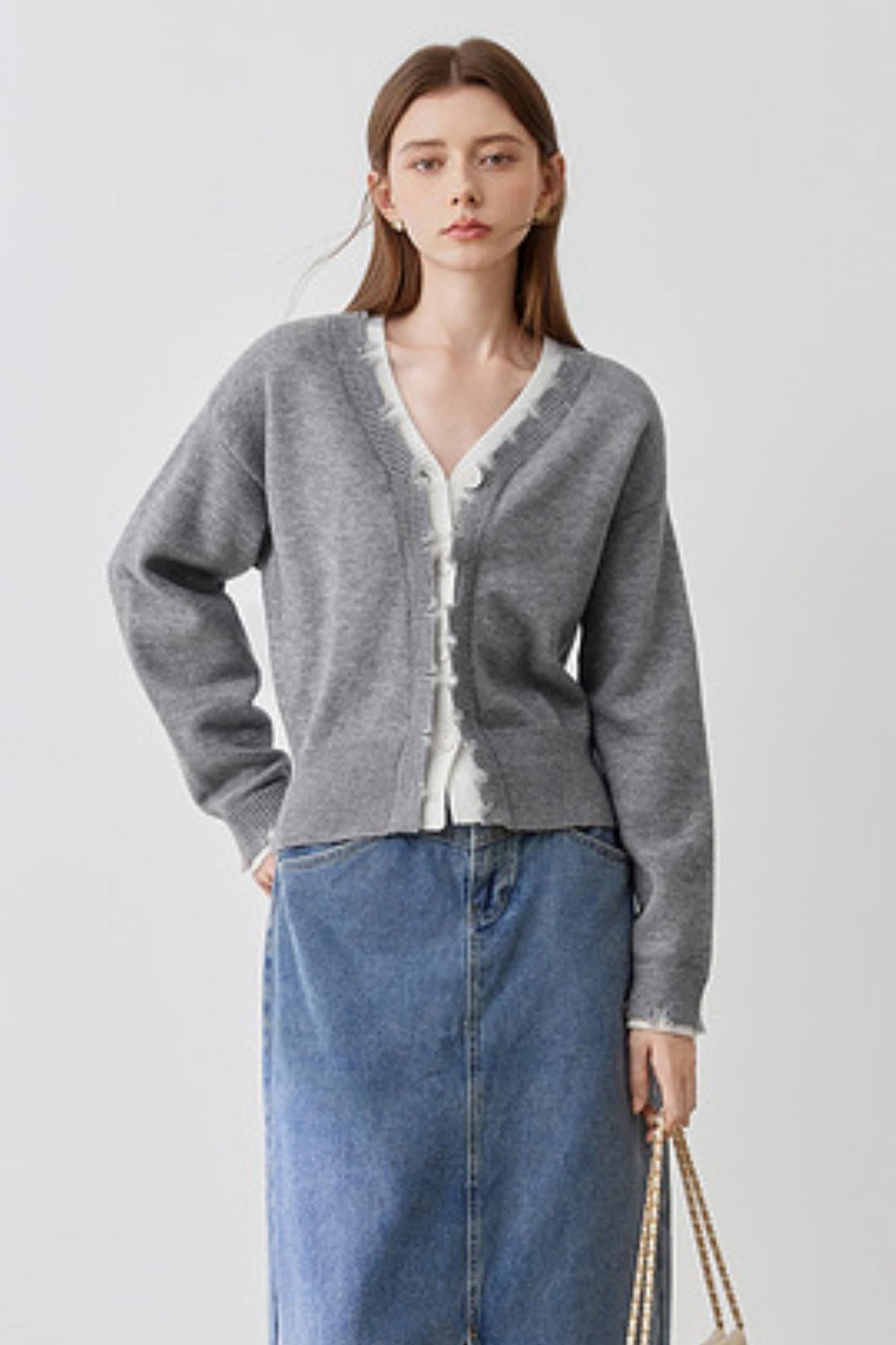 Contrast Knitted Sweater Top