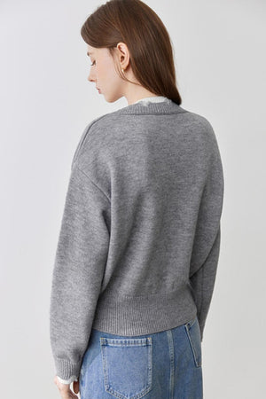 Contrast Knitted Sweater Top