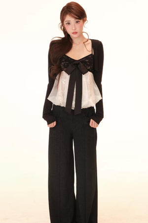 Contrast Lace Mesh Set-Up