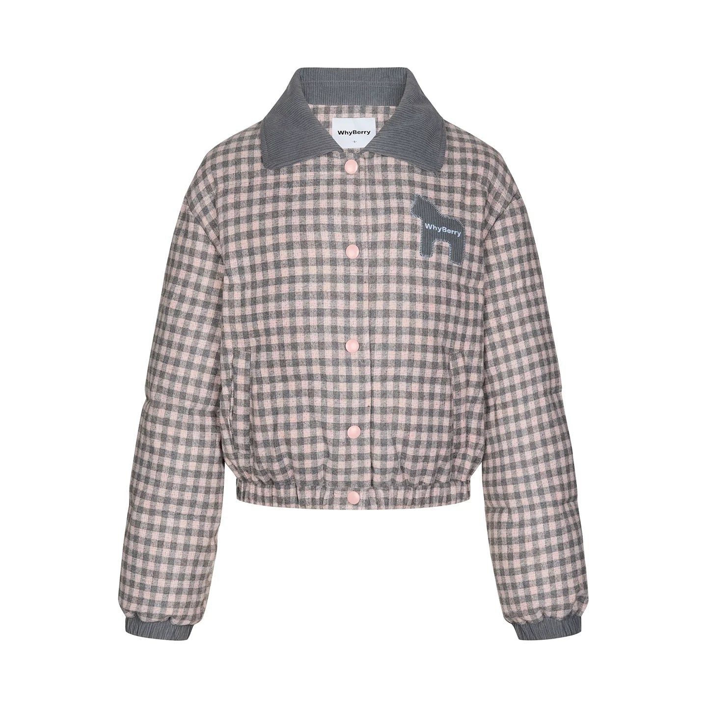 Contrast Plaid Bread Jacket