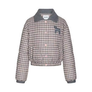 Contrast Plaid Bread Jacket