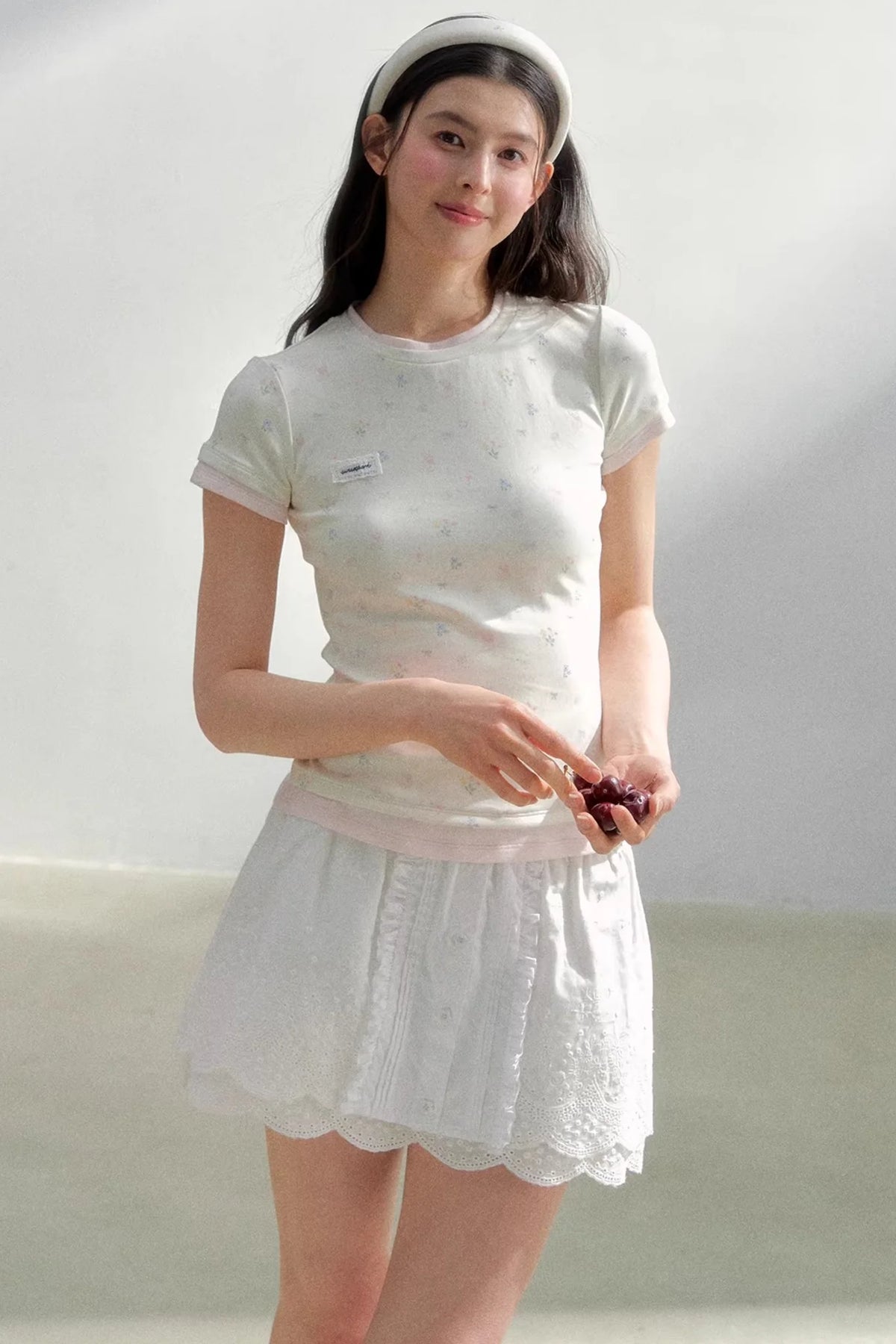 Contrasting Cotton Slim-Fit Top