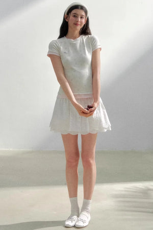 Contrasting Cotton Slim-Fit Top