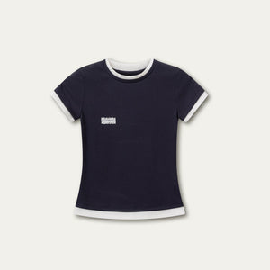 Contrasting Cotton Slim-Fit Top