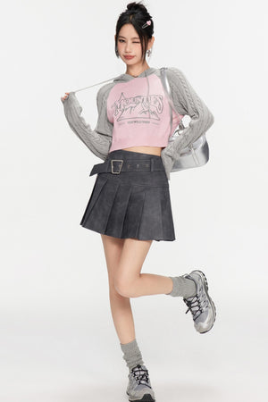 Contrasting Cropped Sweater