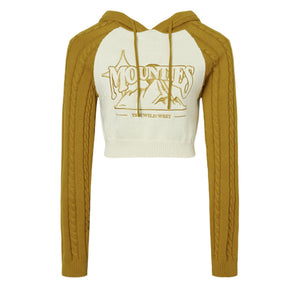 Contrasting Cropped Sweater
