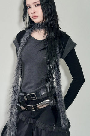 Contrasting Long-Sleeve Hooded Top