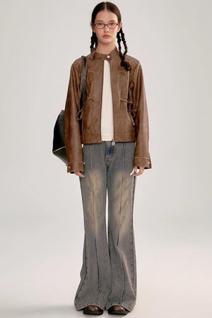Contrasting Slim Long-Sleeved Top