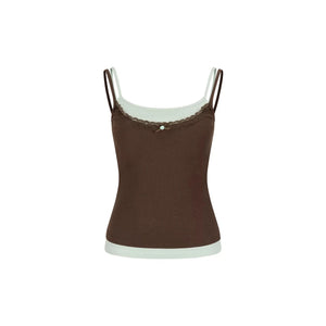 Contrasting Stitch Lyocell Camisole