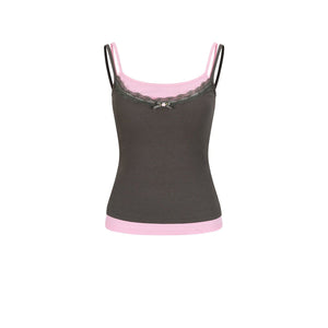 Contrasting Stitch Lyocell Camisole