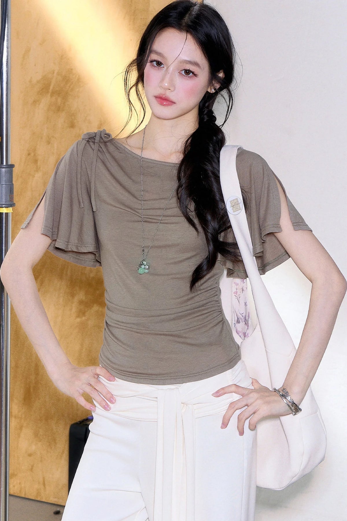 Cool Sensation Flutter Sleeve Top