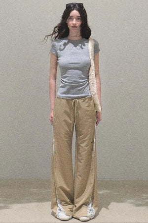 Copper Lace Wide Leg Pants