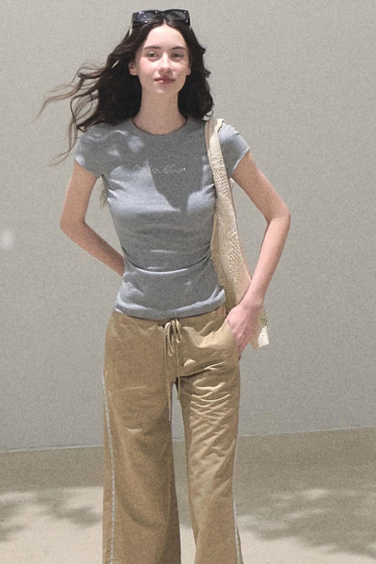 Copper Lace Wide Leg Pants