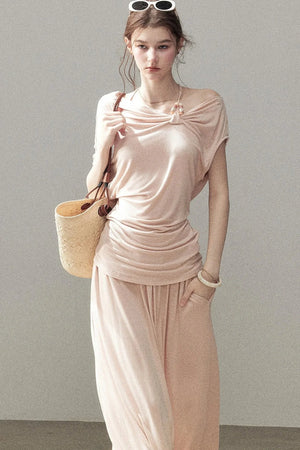 Coral Sea French Lazy Top and Skirt Set-Up