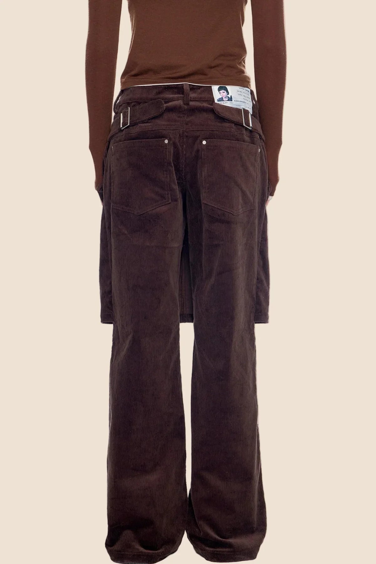 Corduroy Flared Skirt Pants