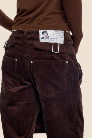 Corduroy Flared Skirt Pants