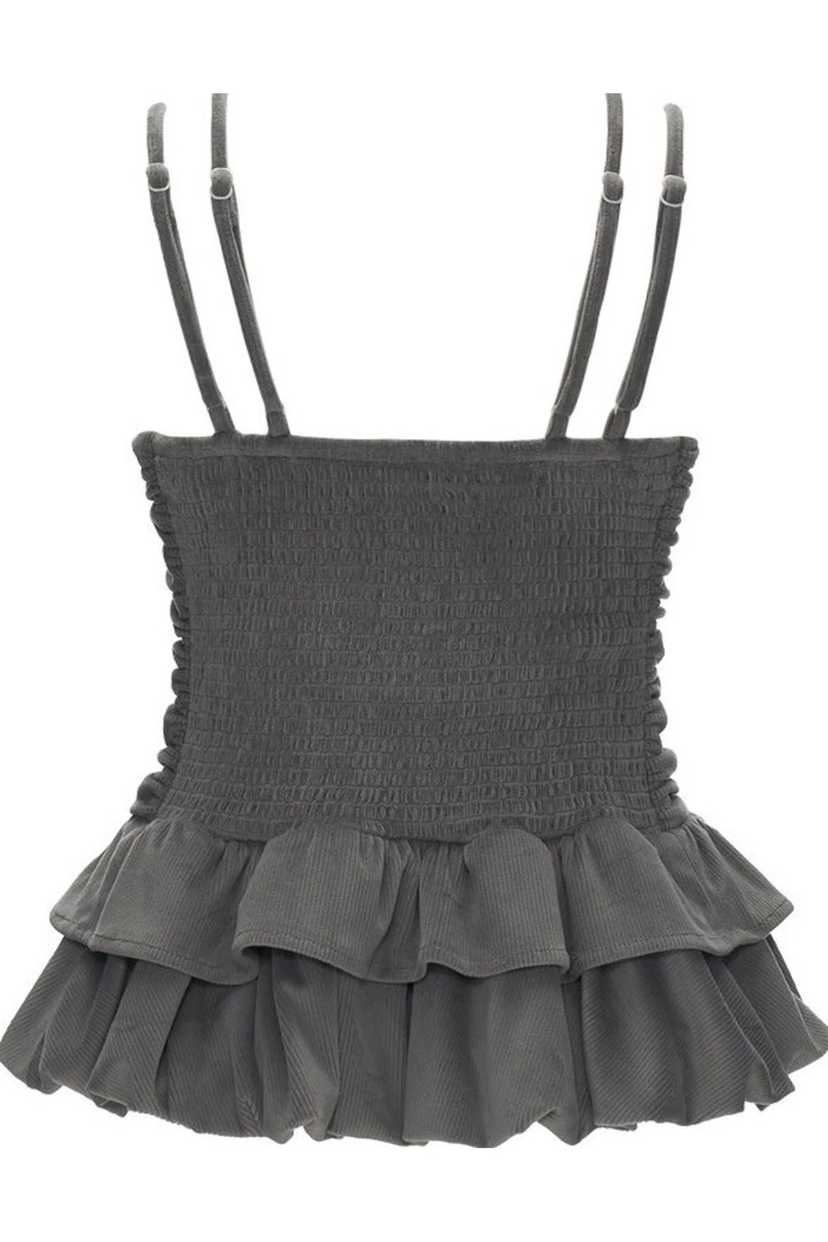 Corduroy Pleated Camisole Top Set-Up
