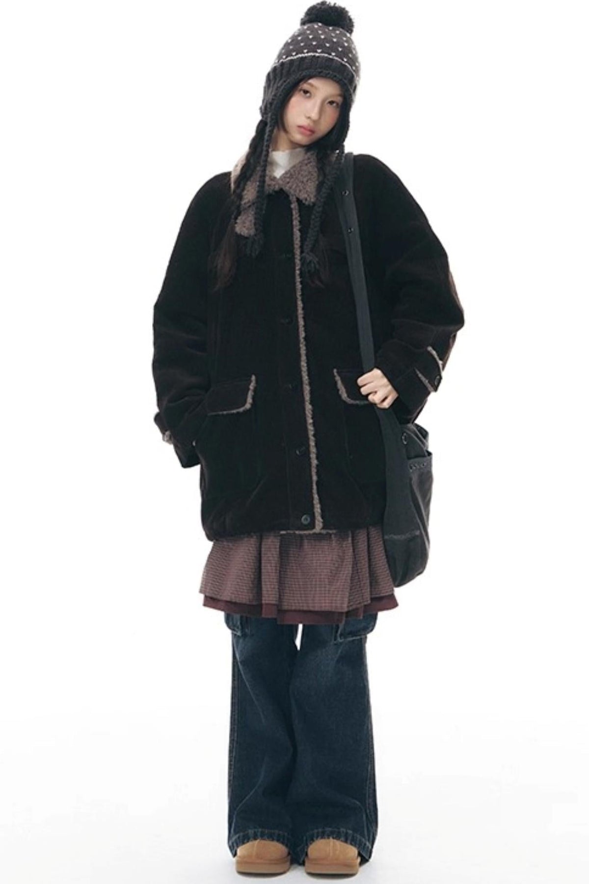 Corduroy Plush Patchwork Jacket
