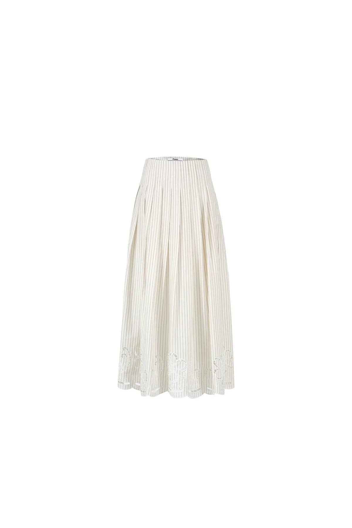Cotton Embroidered A-Line Skirt