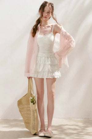 Cotton Lace A-Line Skirt