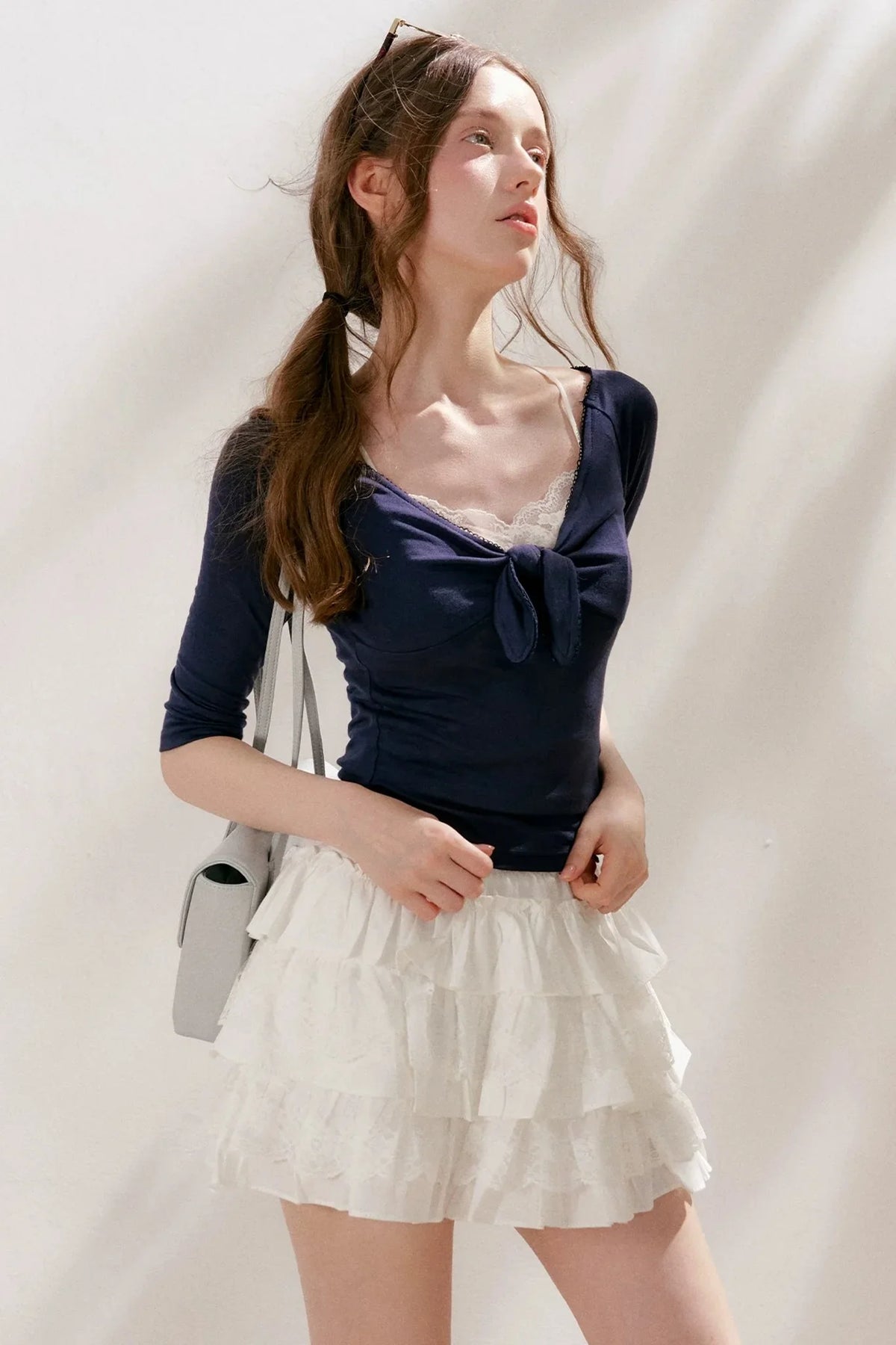 Cotton Lace A-Line Skirt