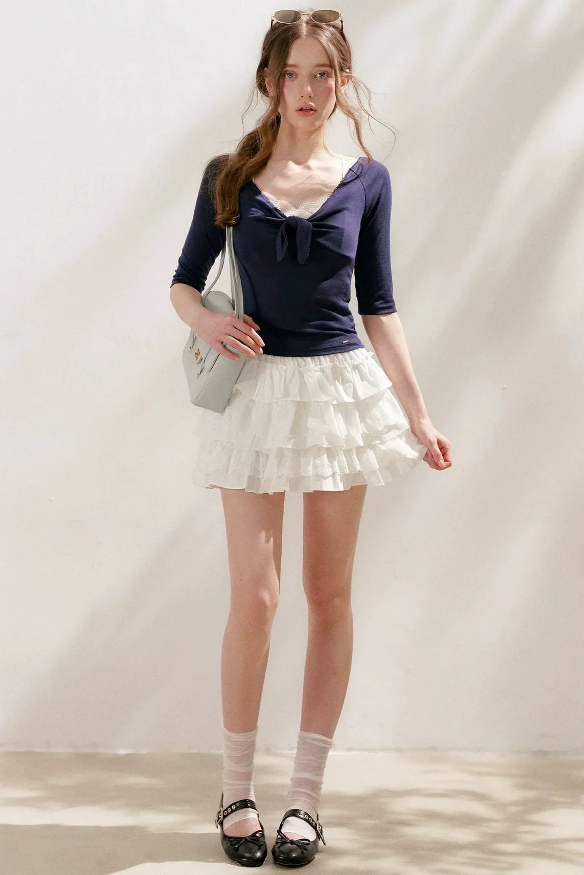 Cotton Lace A-Line Skirt