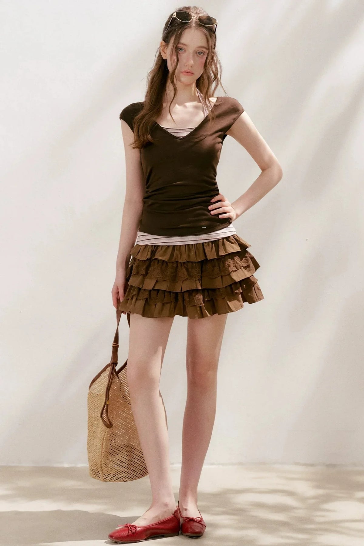 Cotton Lace A-Line Skirt