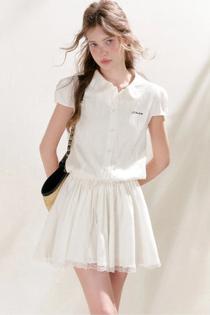 Cotton Lace Patchwork Dress