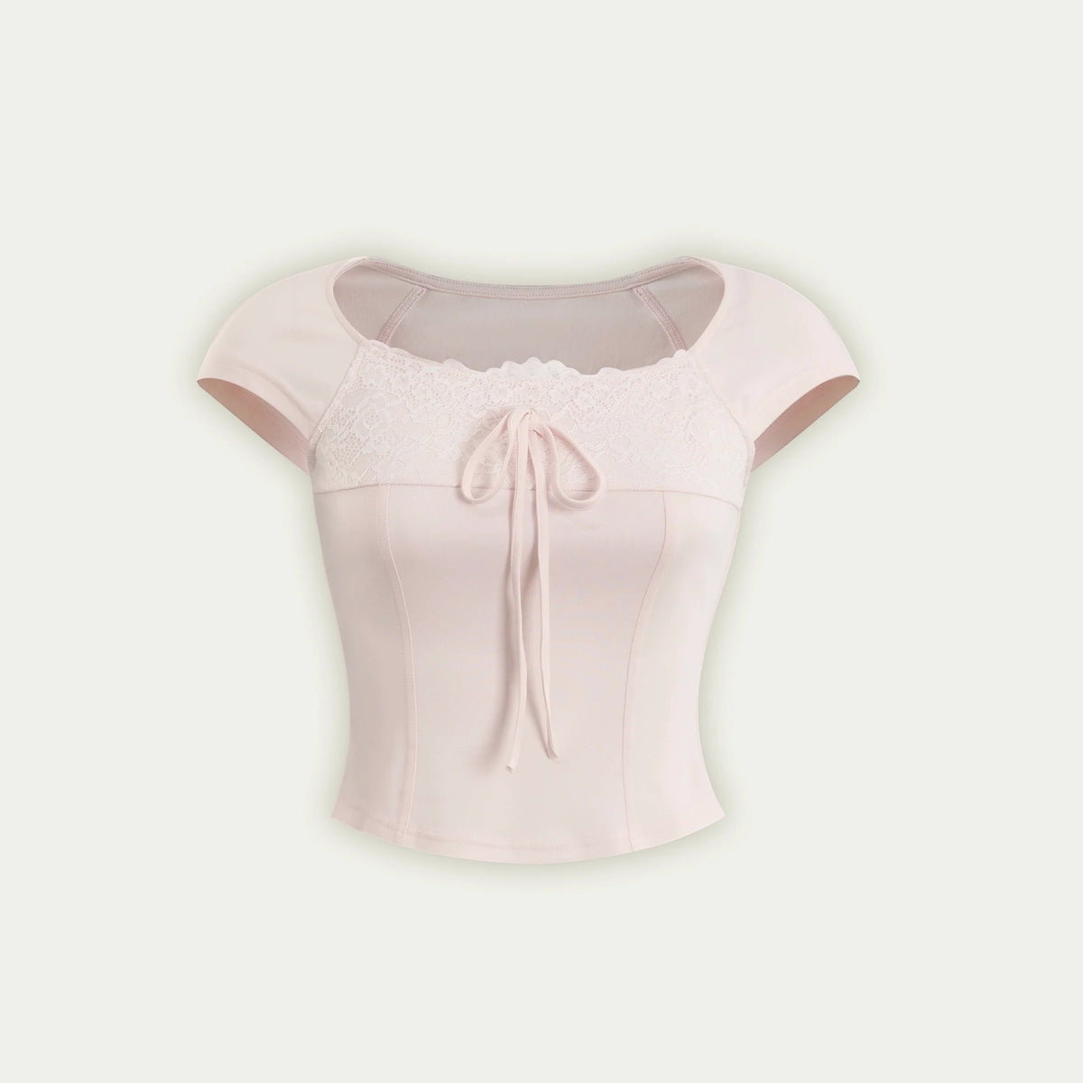 Cotton Lace Peplum Top