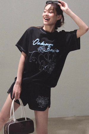 Cotton Lounge Top Shorts Set-Up