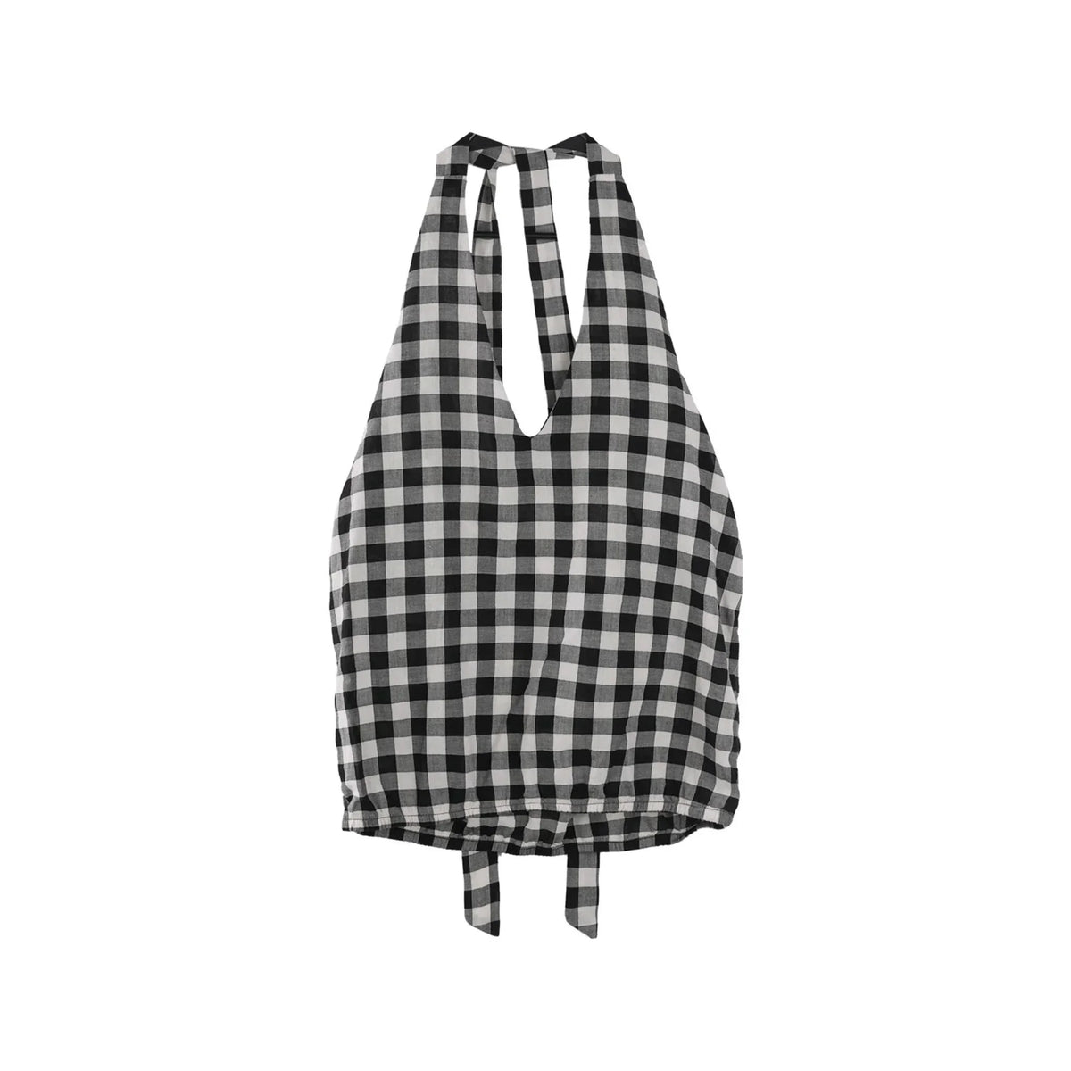 Cotton Plaid Halter Top