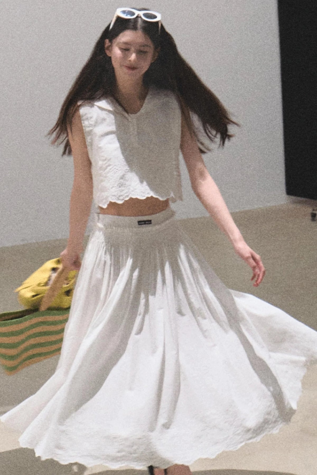 Cotton Tank & Pleated Skirt Set-Up