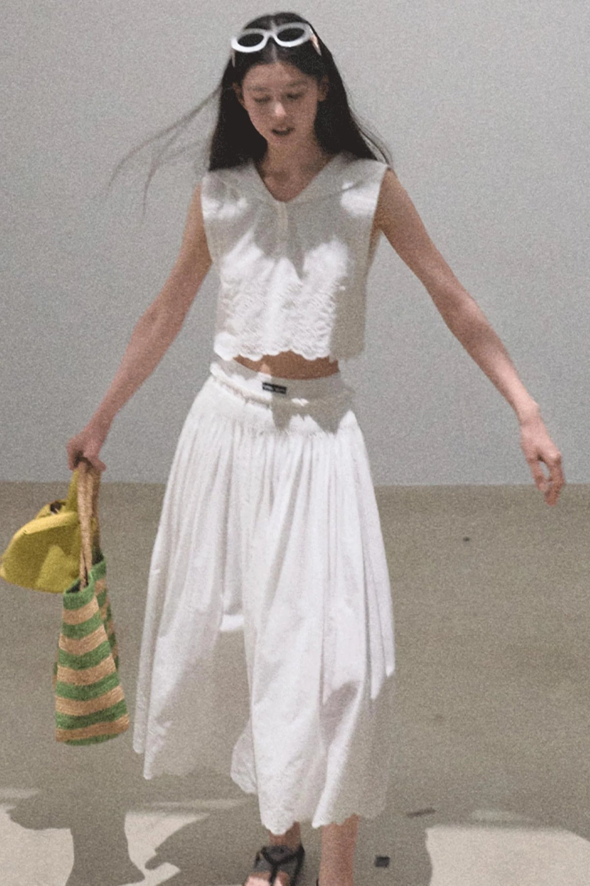 Cotton Tank & Pleated Skirt Set-Up