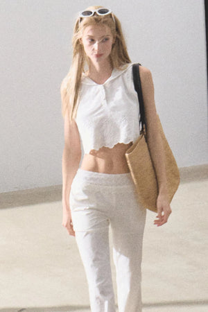 Cotton Tank & Pleated Skirt Set-Up