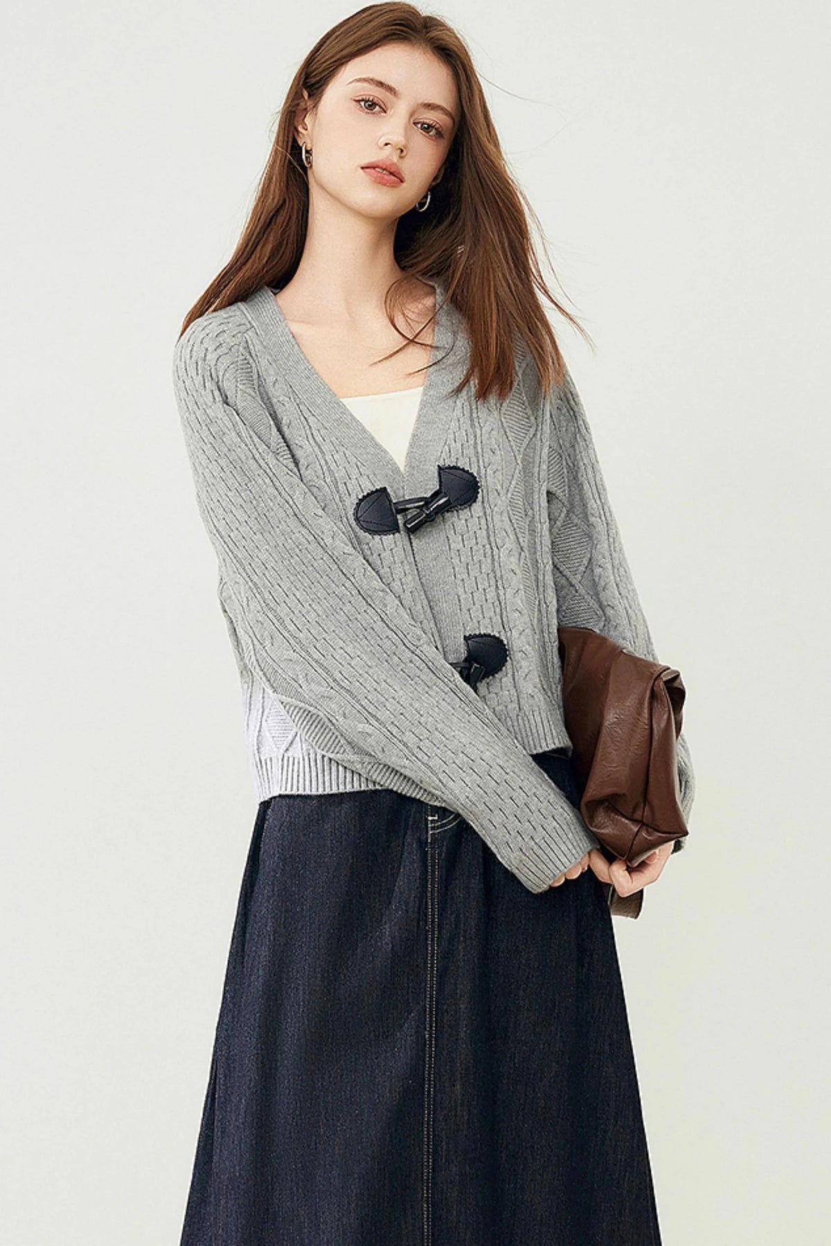 Cow Horn Buckle Cardigan