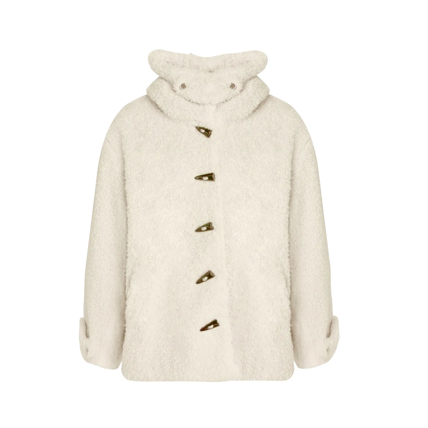 Cozy Hooded Lamb Wool Jacket