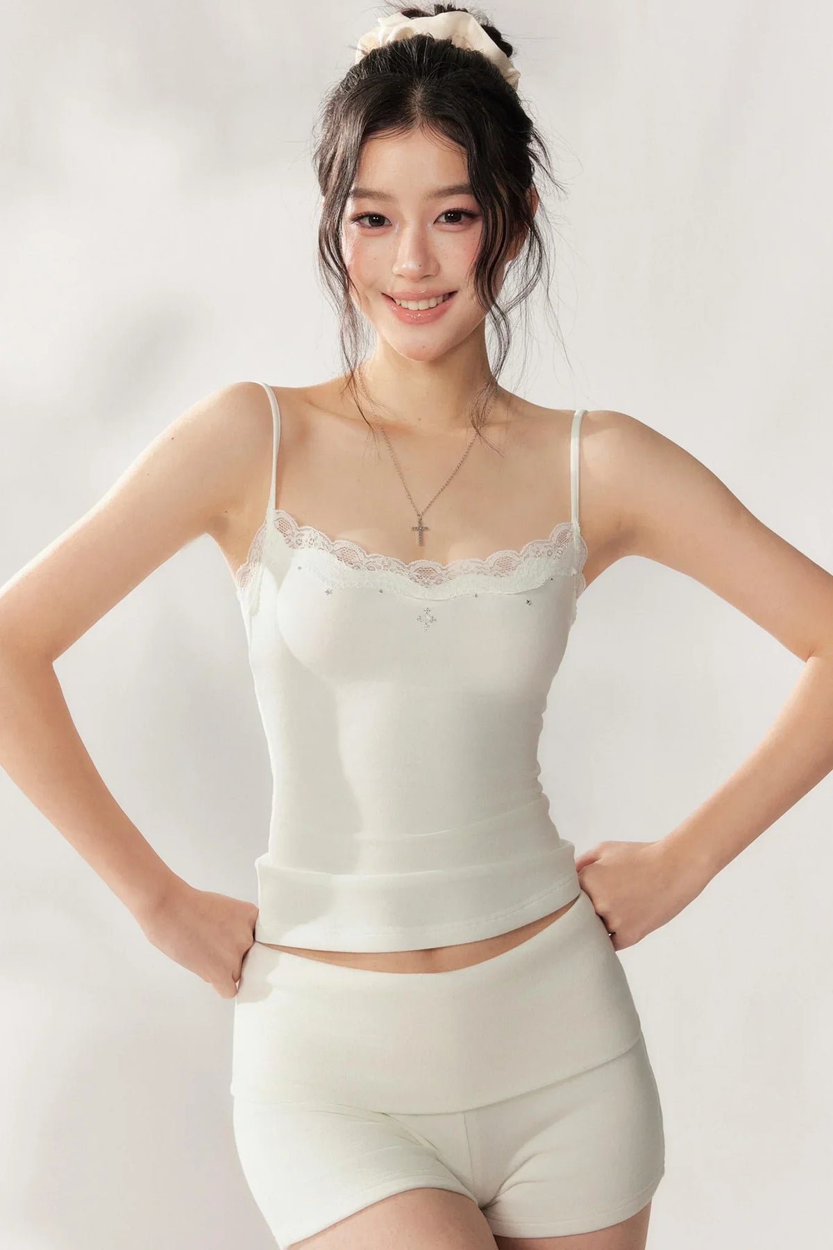 Cream Lace Loungewear Set-Up