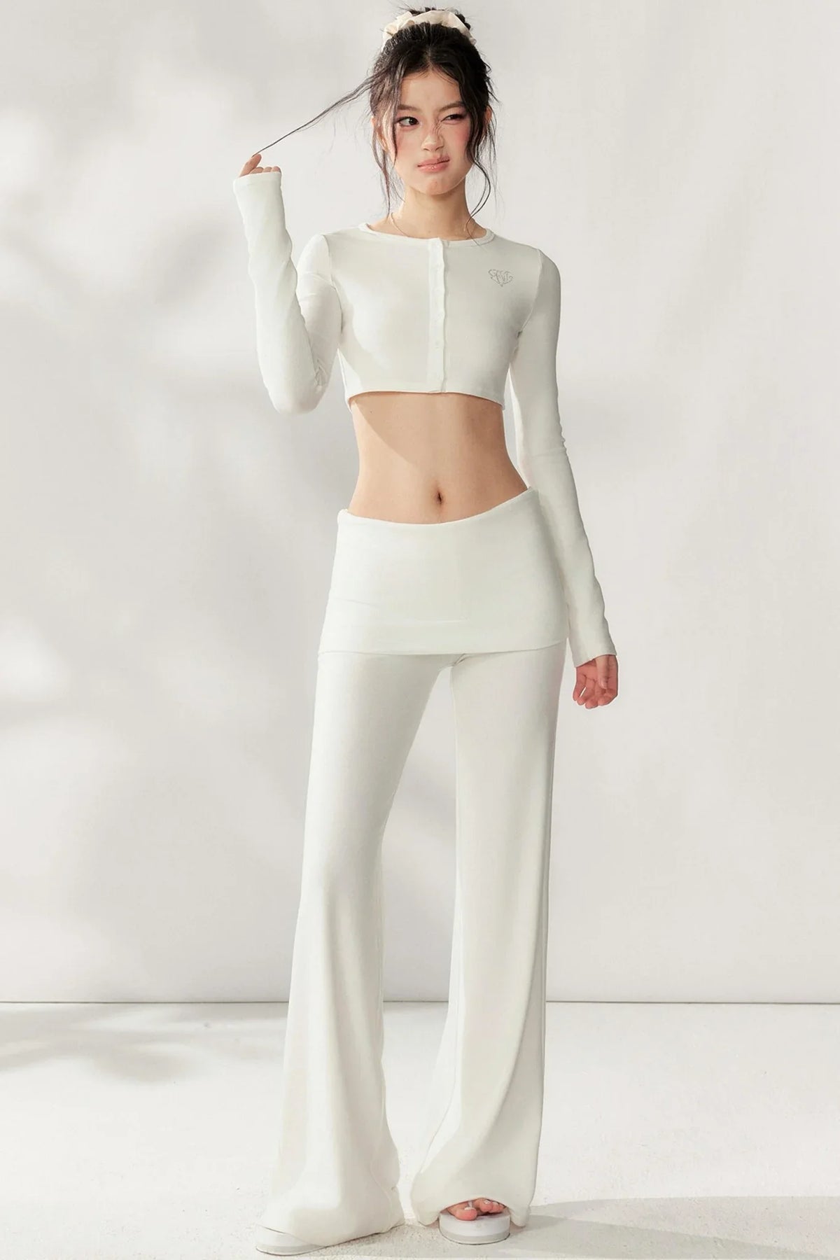 Cream Lace Loungewear Set-Up