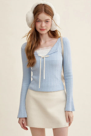 Cream Tweed A-Line Skirt