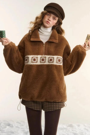 Crochet Floral Patchwork Jacket